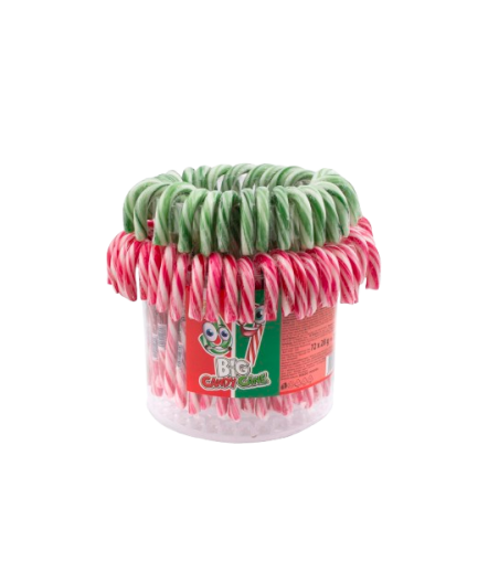 Acadele Bastonașe Mari Crăciun – Lollipop Festiv, 72 buc / cutie, 28g