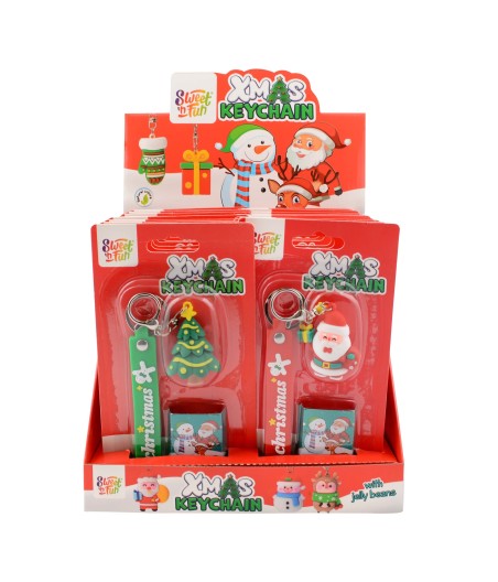 Breloc Crăciun cu Bomboane – Suvenir Festiv pentru Copii, 18 buc / cutie, 5g