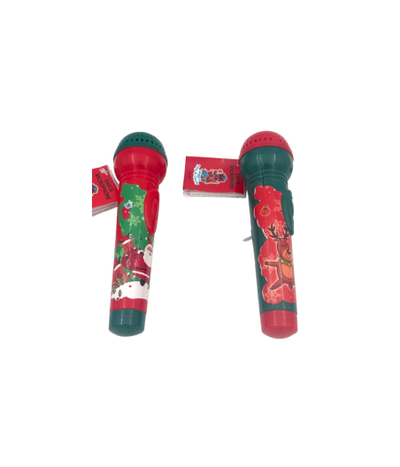 Jucărie Microfon de Crăciun – Accesoriu Festiv pentru Copii, 12 buc / cutie