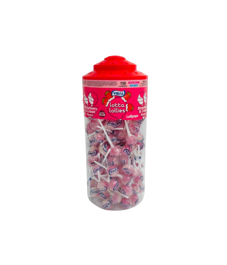 Acadele cu Căpșuni și Cremă – Gust Fructat, 150 buc / cutie, 8g