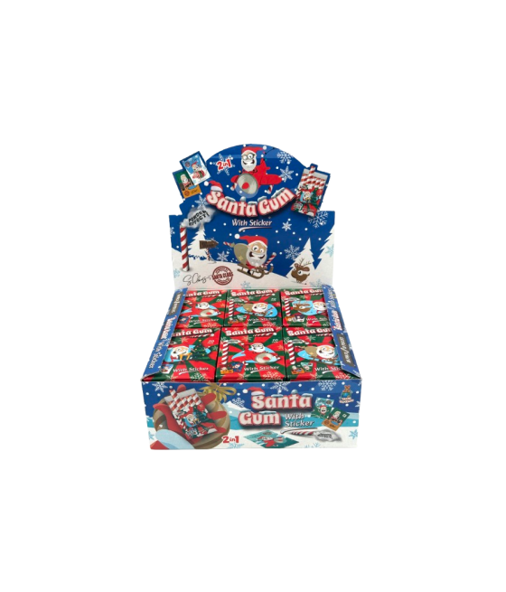 Gumă Creion Crăciun – Dulce Tematic pentru Sărbători, 18 buc / cutie, 35g