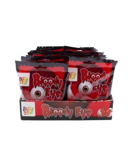 Gumă Ochi Însângerați la Pungă – Dulciuri Tematice Halloween, 20 buc / cutie