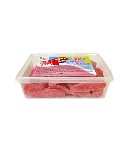 Jeleuri S&F Limba Roșie Fizzy – Jeleuri Acrișoare, 50 buc / cutie, 18g