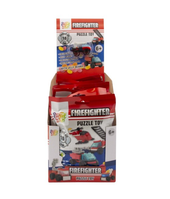 Sweet'n Fun Set Constructii „Pompier” – 20 bucăți la cutie