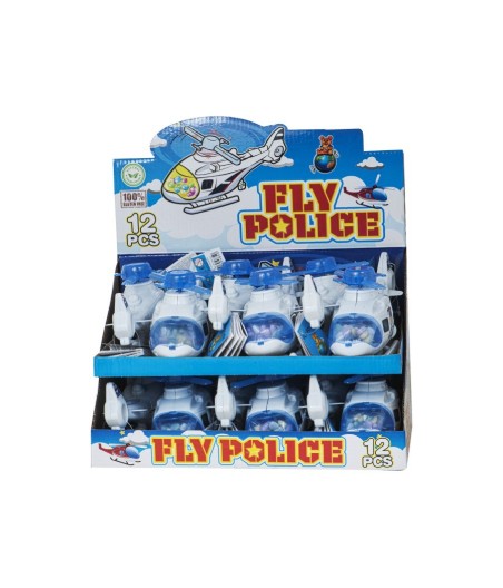 Jucărie Elicopter de Poliție cu Dulciuri – Aventură și Gust pentru Copii