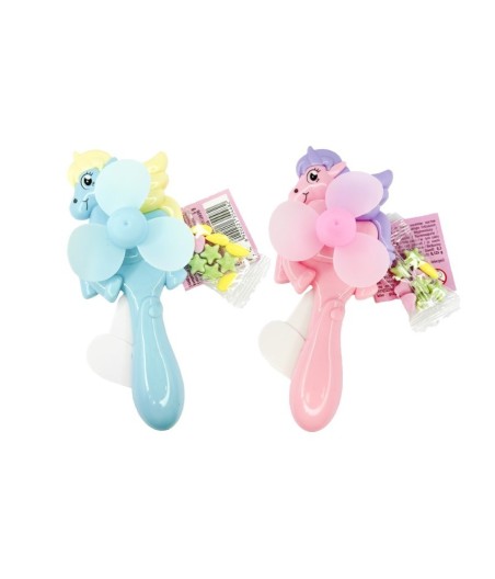 Jucărie Ventilator Unicorn cu Dulciuri – Răcoare, Culoare și Gust Magic