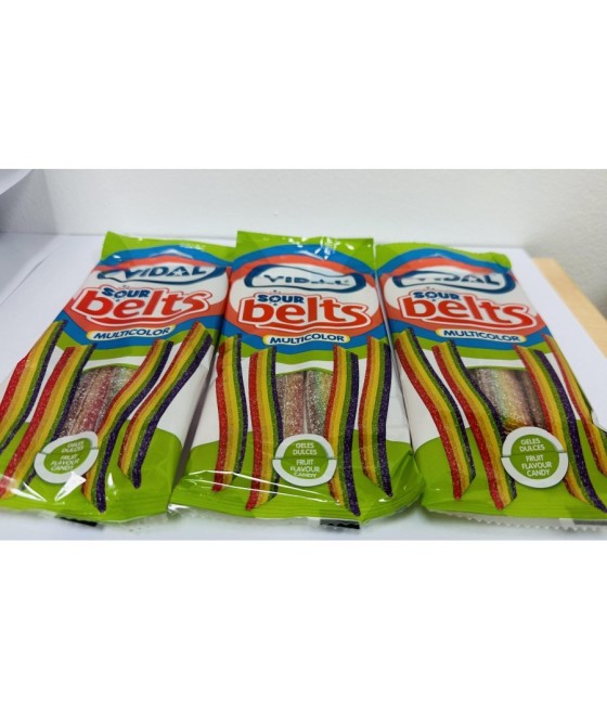 Jeleuri Benzi Multicolor Acrișoare Vidal – Vegan – 14 pungi x 90g